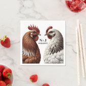 2 Country Chickens Boerderij Barnyard Wedding Servet (Insitu)