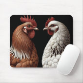 2 Country Chickens Farm Barnyard Keuken Muismat (Met muis)
