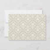 #2 Crème Tan Damask Krullen RSVP Menu Keuze (Achterkant)