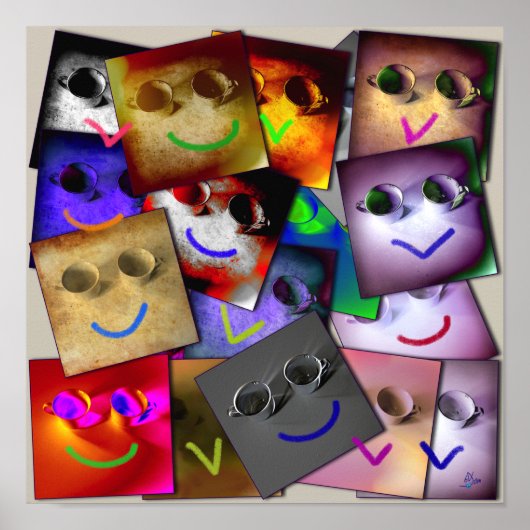2 cups and One smile x... Poster (Voorkant)
