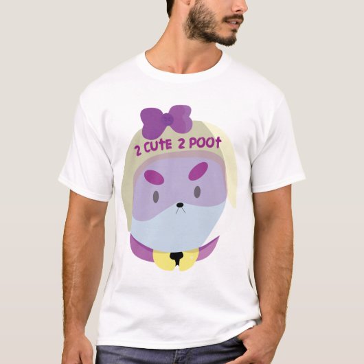 2 CUTE 2 POOT Bee en Puppycat Vector Art T-shirt (Voorkant)