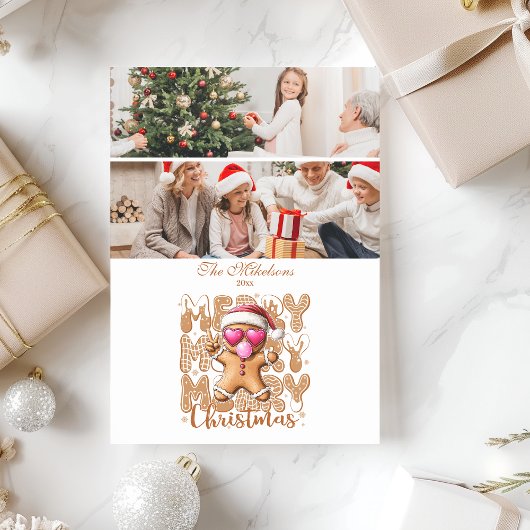 2 Cute Gingerbread  Merry Christmas  Feestdagenkaart