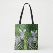 2 Cute Zebras Tote Bag (Voorkant)