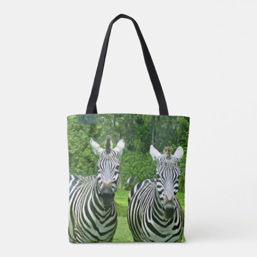 2 Cute Zebras Tote Bag (Achterkant)