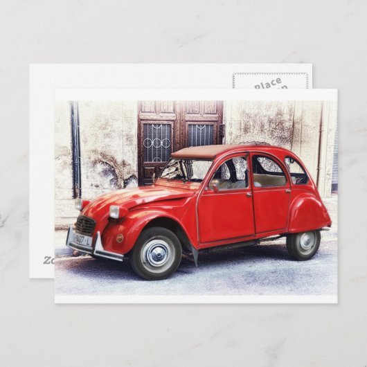 2 CV BRIEFKAART (Voorkant / Achterkant)