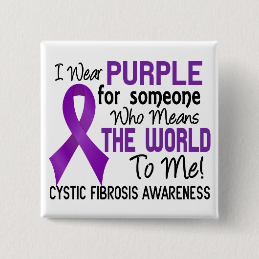 2 Cystische fibrose Vierkante Button 5,1 Cm (Voorkant)