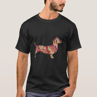 2 Dachshund Meisje-Funny Dachshund Hippie Hond Lie T-shirt