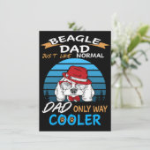 2 Dad Beagle Dad Cooler Kaart (Staand voorkant)