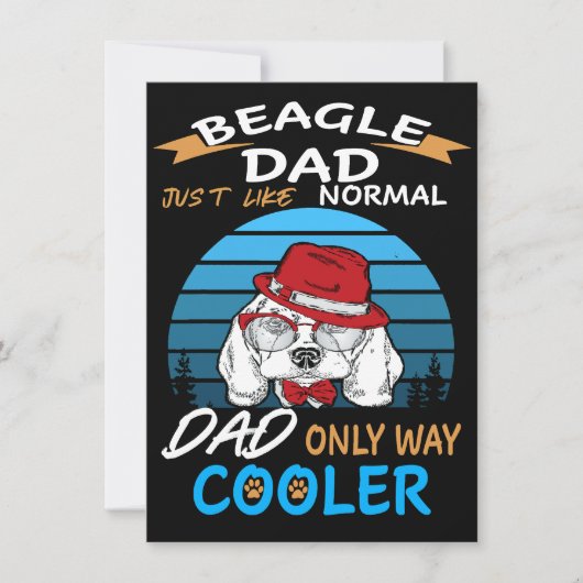 2 Dad Beagle Dad Cooler Kaart (Voorkant)