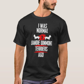 2 Dandie Dinmont Terriers vochten 2 honden normaal T-shirt