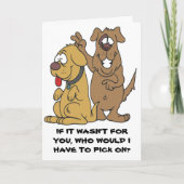 2 de grappige Kaart van de Verjaardag van Honden (Voorkant)