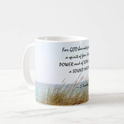 2 de het 1:7God heeft van het timoteegras geen Koffiemok (Voorkant links)