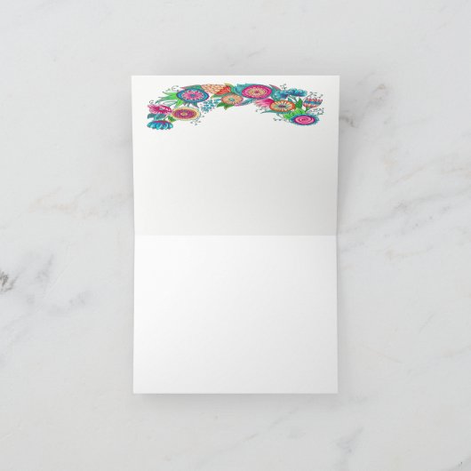 2 de mooie BloemenKaart van de Nota van het Bedankkaart (Binnen)