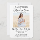 2 de Ouders van de Foto verenigt Eenvoudig Afstude Aankondiging (Achterkant)