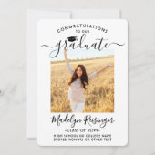 2 de Ouders van de Foto verenigt Eenvoudig Afstude Aankondiging (Voorkant)