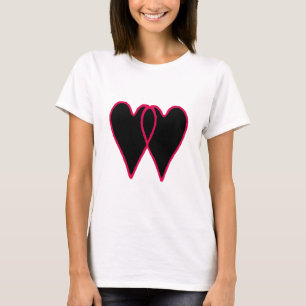 2 de Zwarte van harten samen de Giften van Zazzle T-shirt