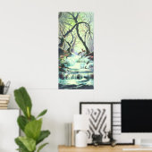 2 DEER & CREEK door SHARON SHARPE Poster (Thuiskantoor)