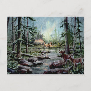 2 DEER WATCH by SHARON SHARPE Briefkaart