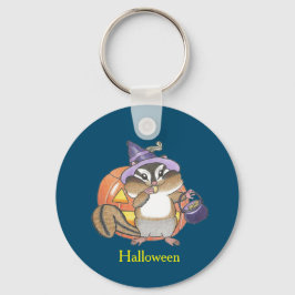 2 design Chipmunk Eekhoorn Halloween Sleutelhanger