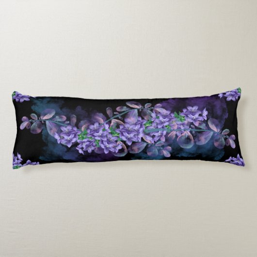 2 design: Lila veld met een skelet Lichaamskussen (Achterkant)