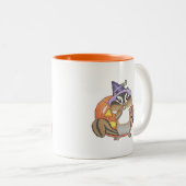 2 design Schattigee Chipmunk Eekhoorn Halloween Mo Tweekleurige Koffiemok (Voorkant rechts)