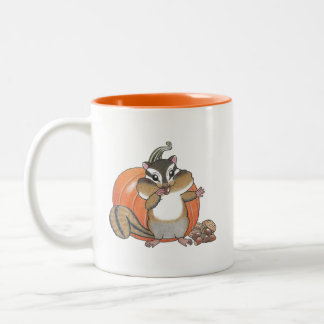 2 design Schattigee Chipmunk Eekhoorn Halloween Mo Tweekleurige Koffiemok