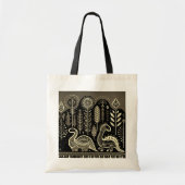 2 dinausors met donker bos tote bag (Voorkant)