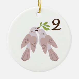2 Doden Keramisch Ornament