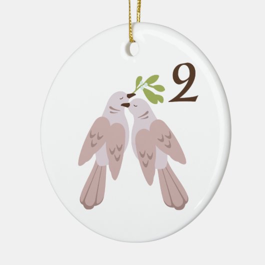 2 Doden Keramisch Ornament (Links)