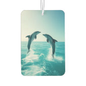 2 dolfijnen houden van Ocean Dolphin Lover Luchtverfrisser (Achterkant)