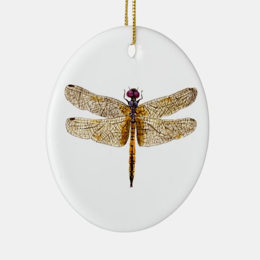 2 Dragonflies kerstversiering II Keramisch Ornament (Rechts)