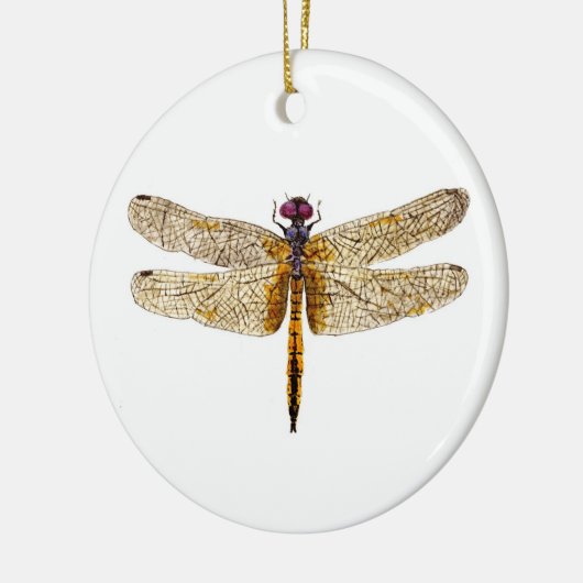 2 Dragonflies kerstversiering II Keramisch Ornament (Links)
