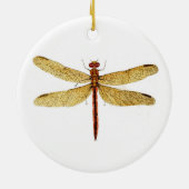 2 Dragonflies kerstversiering II Keramisch Ornament (Achterkant)