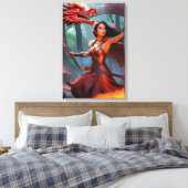 #2 Drakenlady Canvas Afdruk (Insitu (Slaapkamer))