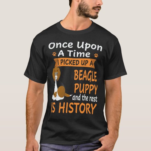 2 Eens Op Een Tijd - Beagle Pup Beagle T-shirt (Voorkant)