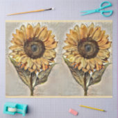2 Elegant Luxury Waterverf Sunflower Collectie Tissuepapier (Craft)