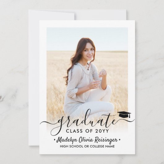 2 Elegant script voor virtuele fotografie Kaart (Voorkant)