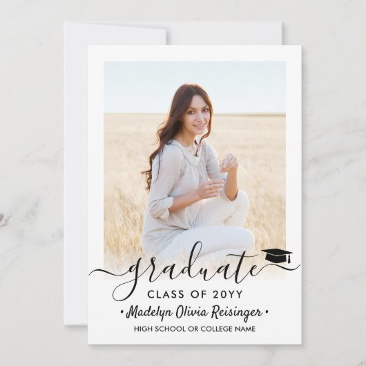 2 Elegant script voor virtuele fotografie Kaart (Voorkant)