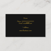 2 Elegante Classy Goud Zwart Damask Embossed Look Visitekaartje (Achterkant)