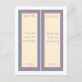 2 Elegante Paarse Bruiloft Opslaan Datum Bladwijze Aankondigingskaart (Voorkant)