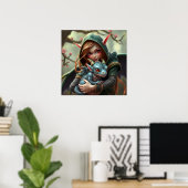 #2 Elf en baby draak Poster (Thuiskantoor)