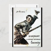 2 Emprunt de La Defense Nationale Briefkaart (Voorkant / Achterkant)