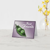 2 erwten in een de Beste Vrienden Notecards van de Kaart (Gele Bloem)
