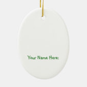 2 Erwten in een paarse keramische keramiek Keramisch Ornament (Achterkant)