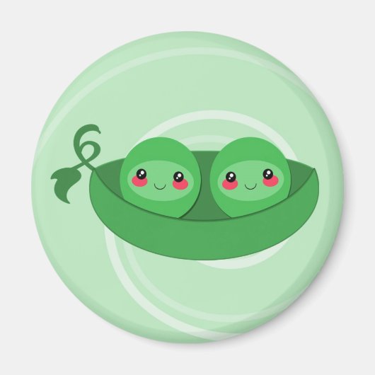 2 ERWTEN in een PEUL - magneet (Voorkant)