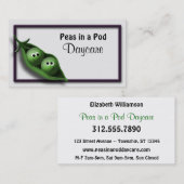 2 Erwten in een peul Visitekaartjes voor kinderopv (Voorkant / Achterkant)