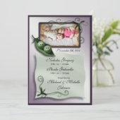 2 erwten in een pod tweeling geboorte aankondiging (Staand voorkant)