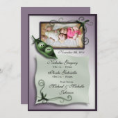 2 erwten in een pod tweeling geboorte aankondiging (Voorkant / Achterkant)