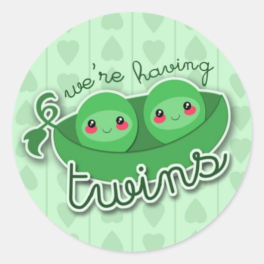 2 ERWTJES in een PEUL TWEELINGEN - sticker (Voorkant)