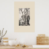 2 Essenbomen Cornwall Eleanor Hughes Nadruk Poster (Keuken)
